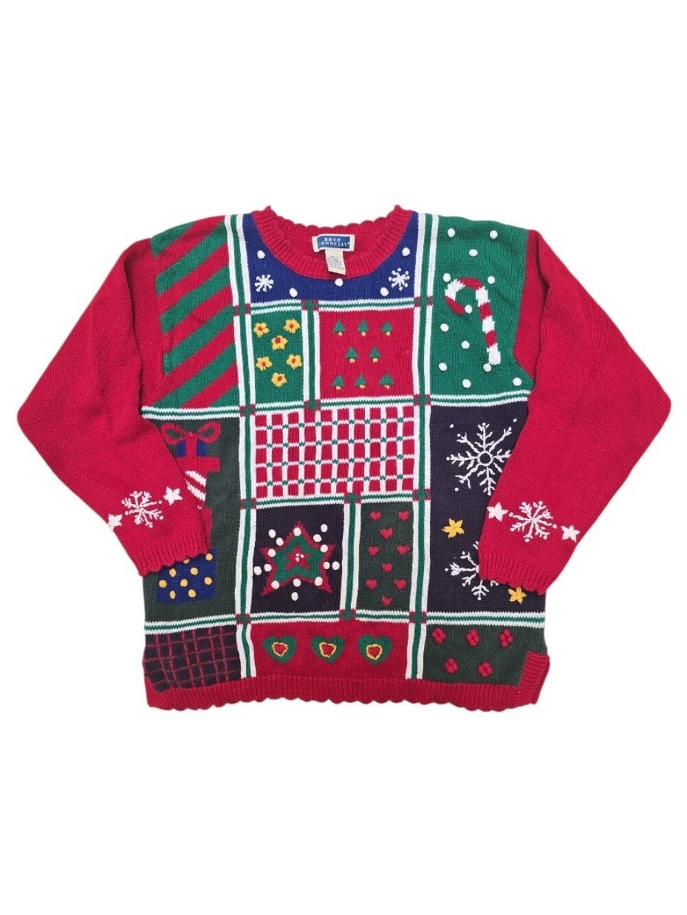 VTG Bryn Connelly Christmas Sweater Knit Size Large